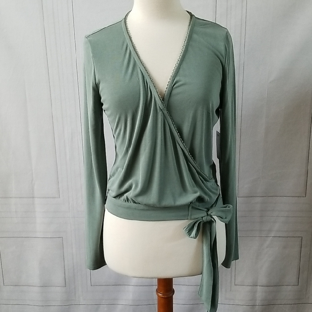 Lucky Brand Sandwash Surplice Top